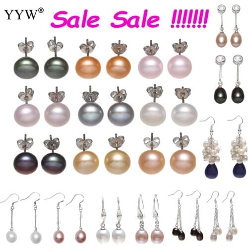 Clearance Freshwater Pearl Stud Earring Kawaii With Brass Baroque Earring luxury Special Surprise Gift For Girlfriends