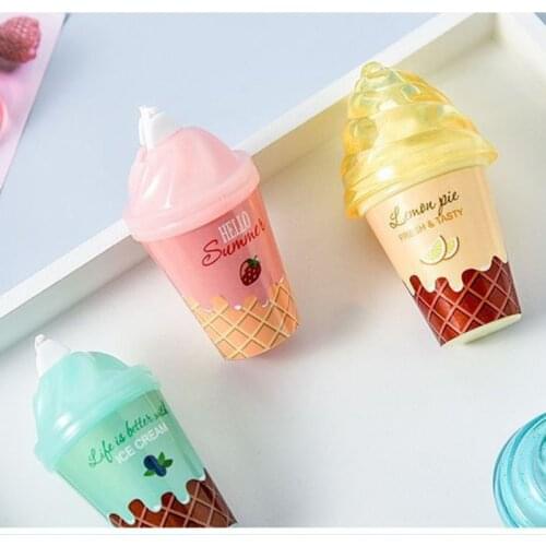 2021 New Cute Milk Tea Cup Ice Cream Correction Correcting Tape Stationery Corrector School Office Supplies Student Kids Gifts