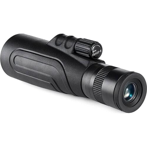 NEW-Yuko 8-20X50 Monocular High Powered Zoom Telescope All Optical Glass One Hand Focus Monocular FMC BAK4 Prism Camping