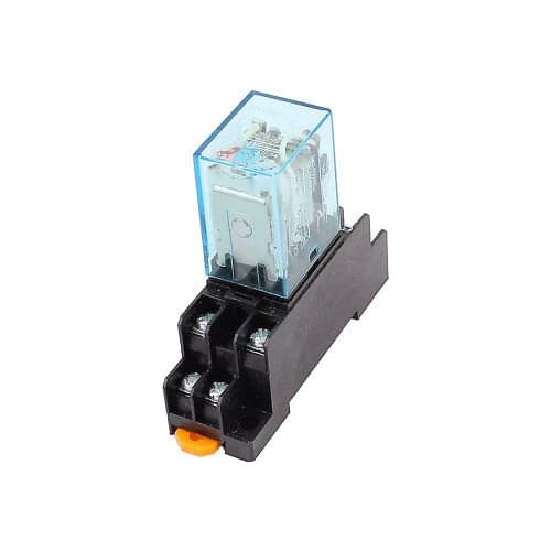 MY2NJ AC 6V Coil 8Pin DPDT Electromagnetic Power Relay w Socket Base