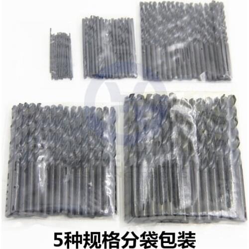 Fixmee 100pc black twist drill set 1mm2mm3mm4mm5mm hss drill bits Metal Drilling Twist Drill Bit Straight Shank