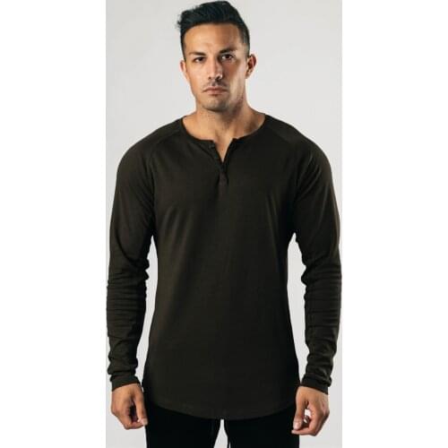 Autumn New Mens Clothing Fashion Silm Fit Long Sleeve T shirt Male Gym Running shirt Men Fitness T-shirt homme Sports Tshirt