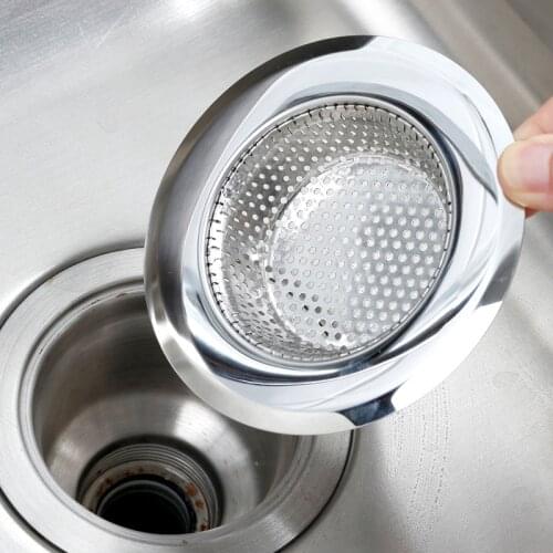 New 3Pcs Stainless Steel Bathtub Hair Catcher Stopper Shower Drain Hole Filter Trap Kitchen Metal Sink Strainer SCI88