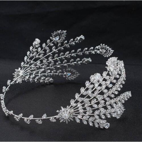 Handmade 2020 New Design Cubic Zirconia Bridal Wedding Soft Headband Hairband Tiara Hair Jewelry Accessories Hairpieces CHA10049