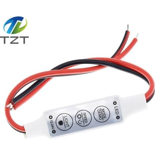 NEW 12V Mini 3 Keys Single Color LED Controller Brightness Dimmer for led 3528 5050 strip light