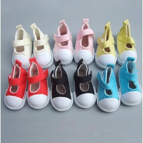 5cm Doll Shoes Multicolor Denim Canvas Mini Toy Shoes For 1/4 BJD Dolls Casual Shoes For Russian Doll Sneaker 1/4 Doll Accessory