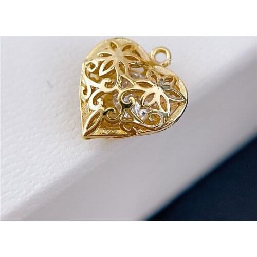 1PCS Real 18K Gold Plated Necklace Pendant Charms for Jewelry Findings Components Making Supplies DIY Cupron Accessories