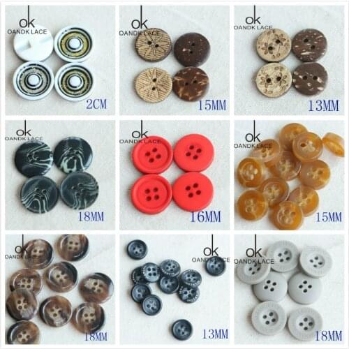 10-18MM 20PCS buttons round matte resin buttons double-sided button coat button windbreaker button