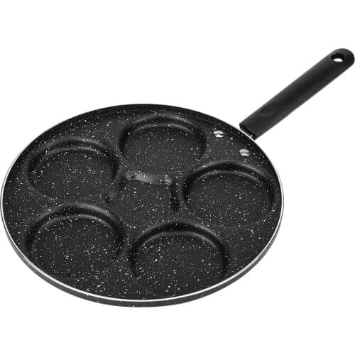 5 Round Holes Frying Pan Non Stick Eggs Cooking Pan Home Kitchen Cookware For Home Kitchen Restaurant Hotel