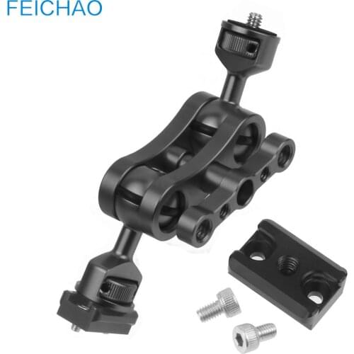 Stabilizer Extension Monitor Smartphone Mounting Stand 360 Double Head Magic Arm 1/4" for DJI RONIN S SC Handheld Gimbal Bracket