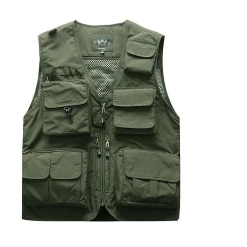 Outdoor Summer Cargo Tactical Vests jacket men Outerwear Jacket Multi Pockets Sleeve jackets S -5XL plus size 6XL 7XL
