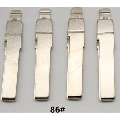 XIEAILI OEM 50Pcs 86# Metal Uncut Flip KD Remote Key Blade For Vw Passat/Polo/Bora/Lavida/Sagitar Mid Slot K352