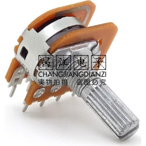 1 Piece B100K Stereo Channel B104 Stepping Audio Power Amplifier Master Volume Potentiometer 20MM Flower Shaft 8 Feet