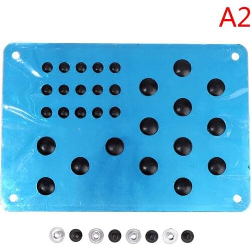 1pc Universal Car Non-slip Carpet Patch Floor Mat Foot Heel Scuff Plate Auto Alloy Plate Anti-skid Pad