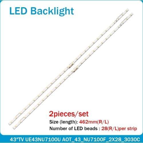 28 LED Strip Light Strip for Samsung 43 "TV UE43NU7100U AOT_43_NU7100F_2X28_3030C BN44-00947A UE43NU7120U