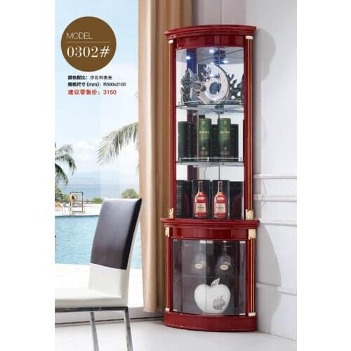 302# Modern living room furniture living room corner cabinet round corner display cabinet round showcase wine cabinet