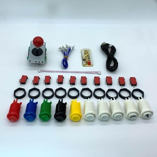 Arcade Joystick DIY Kit Zero Delay Arcade DIY Kit USB Encoder To PC PS3 Arcade Sanwa Joystick and Push 4.8mm Buttons For Arcade