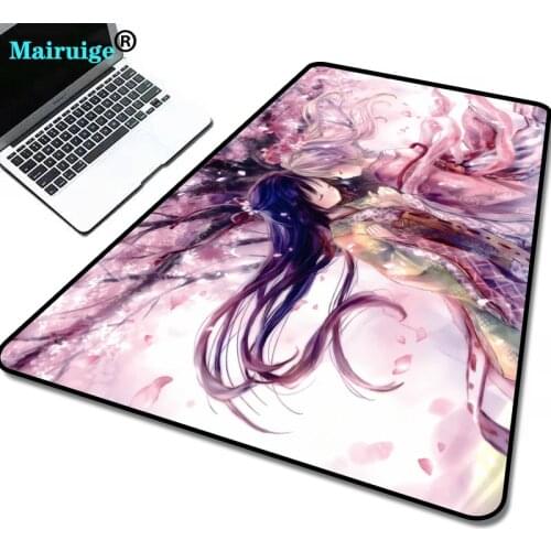 Mairuige anime logo free shipping gaming mouse pad locking edge mouse padLOL Dota2 CS mouse mouse pad rubber non-slip for gamers