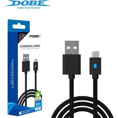 For SONY Playstation 5 DualSense Wireless Controller Handle Gamepad Nintendo Switch Pro Charging Braided Cable With Indicator