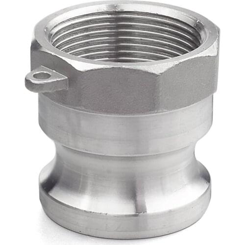 BSPT 1/2"-2" Type A Trash Pump Adapter Male Cam Lock Cam Groove Fitting with Female Pipe Threads SUS304 Camlock 250Psi