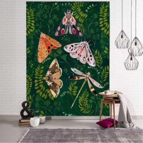 Tropical Rainforest Butterfly Decoration Tapestry Mandala Tapestry Tarot Wall Hanging Astrology Witchcraft Room Decoration Tapes