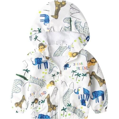 Children Jackets Spring Autumn Kids Outerwear Coats Cute Anial Cartoon Jackets For Boys Baby Boys Windbreaker 2-7T