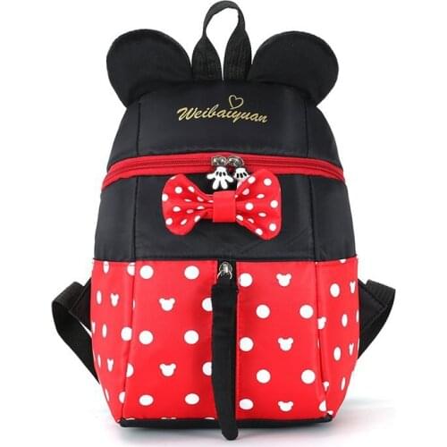 Disney Backpack Mickey Minnie Childrens Bag Kid Kindergarten New Cute Cartoon Cute School Bag Gift For Girls Boy Backpack