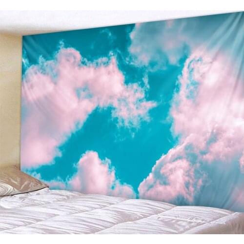 Space Milky Way Sky Cloud Pattern Tapestry Psychedelic Room Decoration Wall Hanging Home Wall Bohemian Hippie Art Decoration
