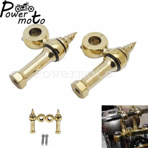 22mm/25mm Motorcycle Spear Style Brass 7/8" 1"Handlebar Riser Bar Mount Riser For Harley Chopper Cafe Racer Old School Dog Bone