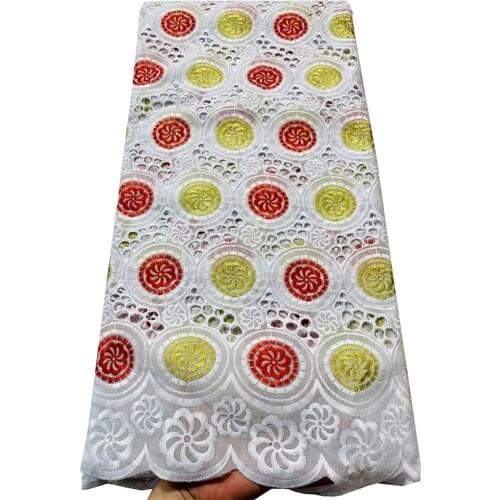 Lace fabric 2021 latest with stock embroidery African cotton fabrics voile lace popular Dubai style for party dress YSH063