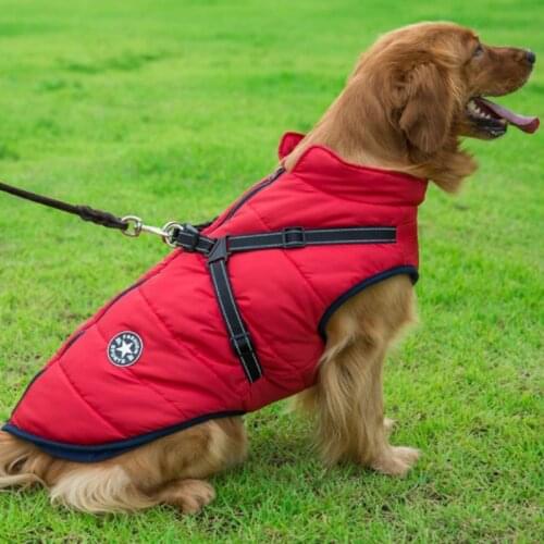 Large Dog Jacket Winter Pet Jacket Warm Dog Clothes For Labrador Waterproof Big Dogs Coat Chihuahua