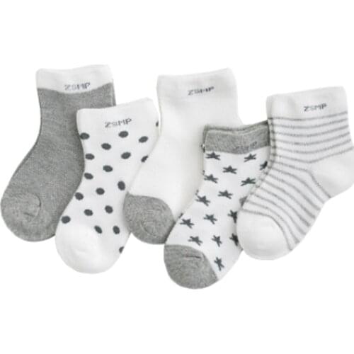 5pairs/lot NewBorn Baby Socks Thicken Cartoon Comfort Cotton Newborn Socks Kids Boy For 0-2 Years Baby Clothes Accessories
