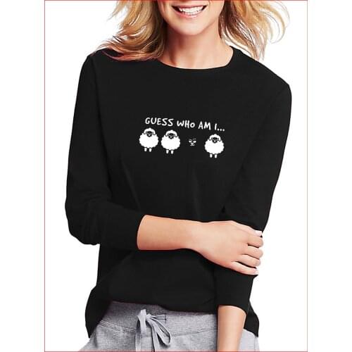 2021 TARCHIA New Fashion Brand Tops T-Shirt Cotton Plus Women Tops T Shirt Men Clothing Tees Long Sleeve Free Shipping Sheep