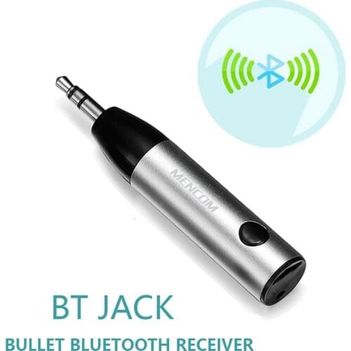 New Original MENCOM Bluetooth 4.1 Wireless Adapter 3.5mm Jack AUX Audio Receiver Mini Wireless Bluetooth Car Kit
