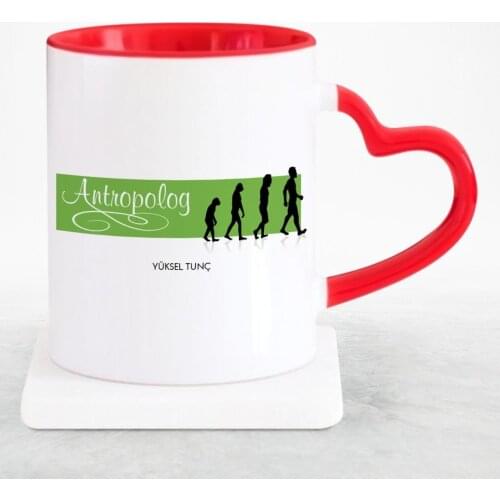 Personalized Professional Anthropologist Red Heart Mug Cup-2