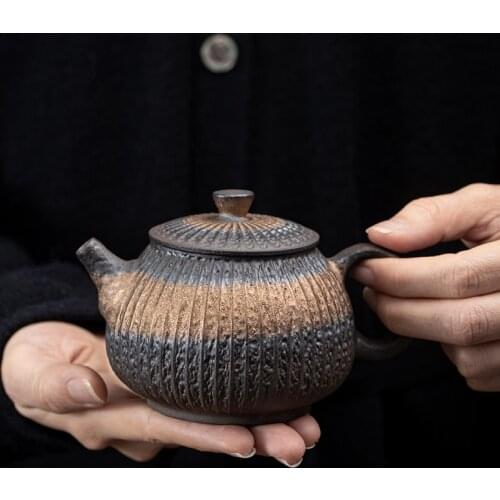 Polyester Teapot Japanese Gilding Iron Glaze Pot Porcelain Kung Fu Tea Set Pu'er Urgent Pot Tea Kettle Pots Kung Fu Tea Set