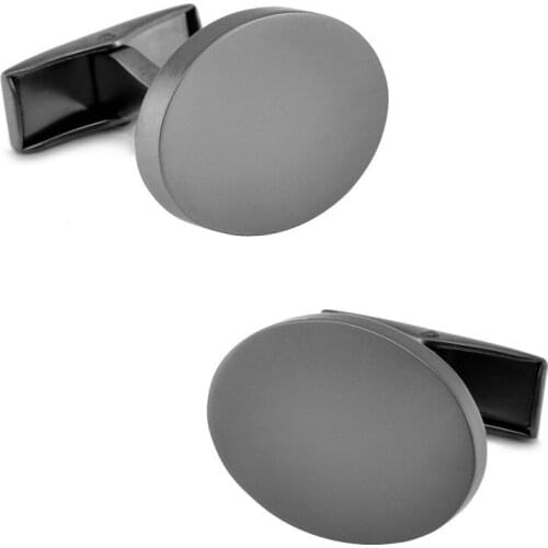 SPARTA Tungsten steel plated + high quality metal elliptic cufflinks + free shipping !!! High quality metal cufflinks D