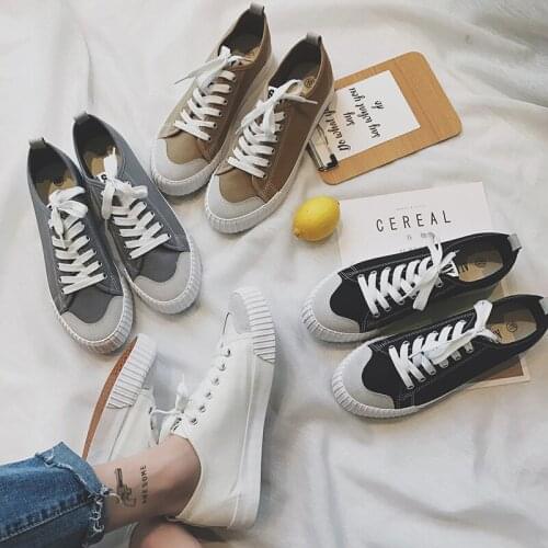 Ulzzang Super Fire Shoes Woman Vogue Canvas Shoes White Flat Lovers Shoes For Women Low Tide Student Board Arder Women Shoes