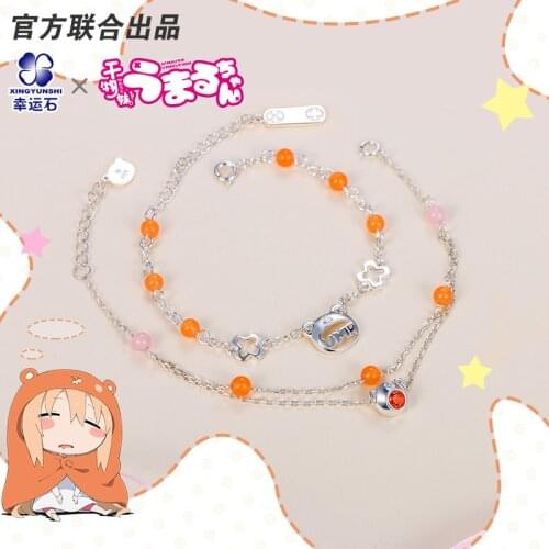 [UMARU CHAN] 925 Sterling Silver Anime Bracelet Figure Himouto Umaru-chan Gifts For Women