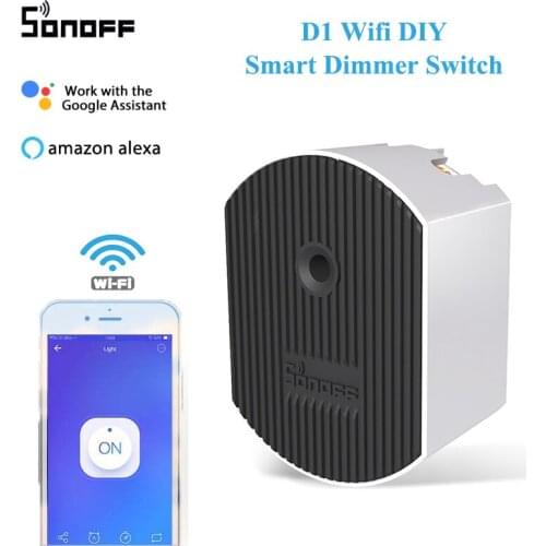 SONOFF D1 Wifi DIY Smart Dimmer Switch for eWelink 433MHz Controler Remote Voice Control Compatible With Alexa Google Home