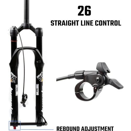 Bicycle MTB Fork 26 27.5 29er Inch Suspension Fork Lock Straight Tapered Thru Axle QR Quick Release Rebound Adjustment
