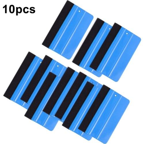 EHDIS 10pcs Carbon Fiber Vinyl Film Car Wrapping Scraper Fabric Felt Squeegee Auto Window Tint Wrap Install Tool Cleaning Tool