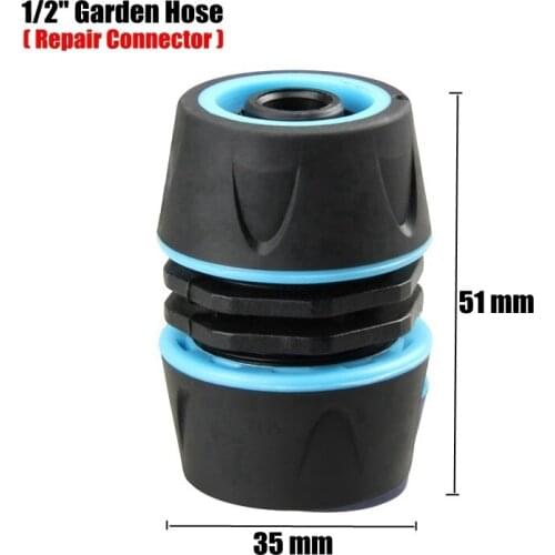 1/2" Hi-Quality Garden Hose Connectors Rubber Coating Faucet Fast Joints Gardening Irrigation Car Wash Hose Repair Connectors