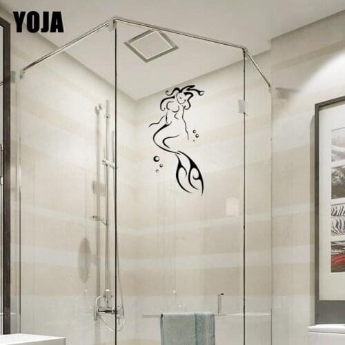 YOJA 28x14.7CM Fashion Mermaid Wall Sticker Decorated Bathroom Shower Decal G2-0256