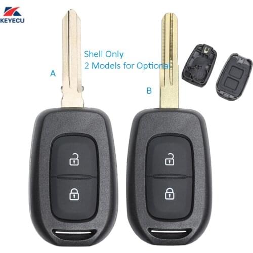 KEYECU Replacement Remote Key Shell Case Fob 2 Button for Renault Duster Trafic Clio4 Master3 Logan Dokker 2013-2017