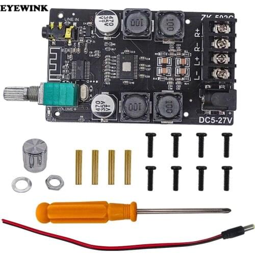 ZK-502C HIFI Wireless Bluetooth 5.0 TPA3116 Digital Power Audio Amplifier board TPA3116D2 50WX2 Stereo AMP Amplificador