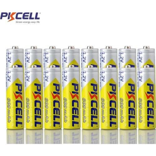 16Pcs PKCELL AA Rechargeable Battery NIMH 1.2V 600mah Charge Fast And Best Price For Digital Camera