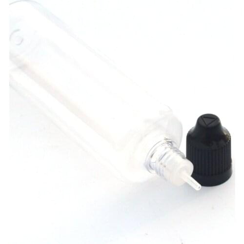 20pcs 100ml Empty Clear PET Plastic Bottle With Childproof Cap For Eye Dropper E Liquid Empty Hard Bottle