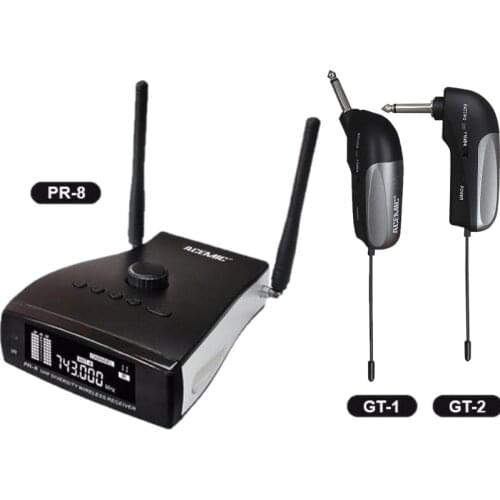 ACEMIC PR-8/GT-1 PR-8/GT-2 stage diversity wireless microphone system for electric guitar/bass/drums/cello/clarinet accordion