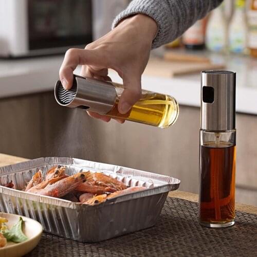 High Borosilicate Glass Oil Sprayer Kitchen Creative Oil Bottle Leakproof Vinegar Condiment Bottle BBQ Oil Dispenser Tools